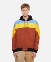 Marni Hooded Colour-block Lightweight Jacket In Brown
