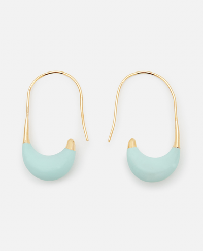 Colville Dipped Hieroglyphic Gold Pleated Earrings In Azure