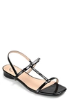 Journee Collection Women's Zaidda T Strap Flat Sandals In Black