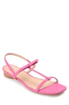 Journee Collection Women's Zaidda T Strap Flat Sandals In Pink