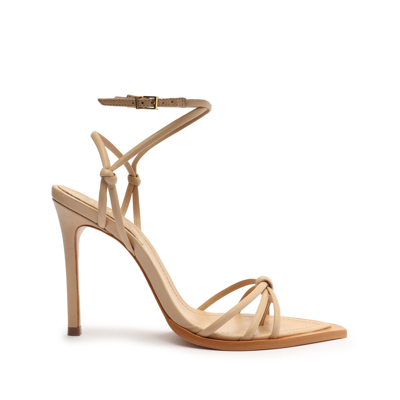 Schutz Abby Leather Sandal In Light Beige