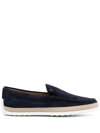 TOD'S SLIP-ON SUEDE LOAFERS
