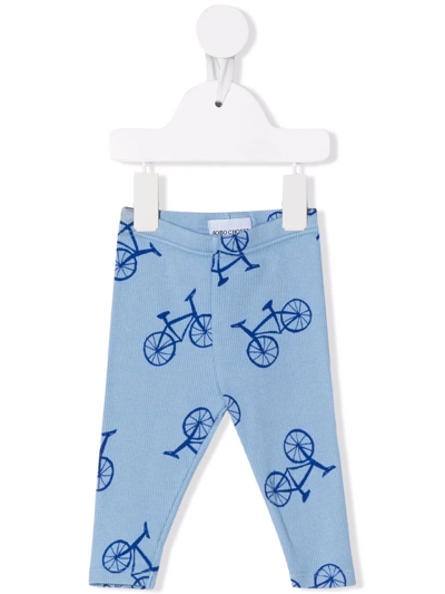 Bobo Choses Babies' Bike-print Leggings In Blue