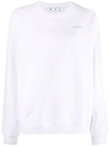 Off-white White Flower Arrows-print Sweatshirt In White