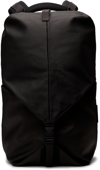 CÔTE AND CIEL BLACK SMALL COATED CANVAS ORIL BACKPACK