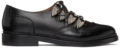 Toga Gillie Lace-up Leather Shoes In Schwarz