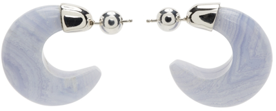 Sophie Buhai Donut Sterling Silver And Chalcedony Hoop Earrings In White