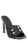 Karl Lagerfeld Amina Studded Heeled Mule In Black