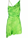 Giuseppe Di Morabito Asymmetric Cowl-neck Slip Dress In Green