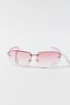Urban Renewal Vintage Summer Pop Rhinestone Sunglasses In Pink