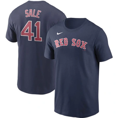 Nike Men's Chris Sale Navy Boston Red Sox Name Number T-shirt