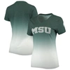 BOXERCRAFT HEATHERED GREEN MICHIGAN STATE SPARTANS OMBRE V-NECK T-SHIRT