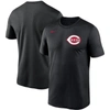 Nike Men's Black Cincinnati Reds Wordmark Legend T-shirt In Black