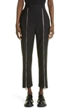 Alexander Mcqueen Decorative Zip-detail Wool Tailored Trousers In Black