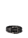 P.a.r.o.s.h P. A.r. O.s. H. Woman Belt Midnight Blue Size S Soft Leather In Nero