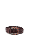 P.a.r.o.s.h Zoe Interwoven Embellished Leather Belt In Giallo