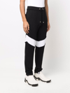 Balmain Monogram-patch Cotton Joggers In Black
