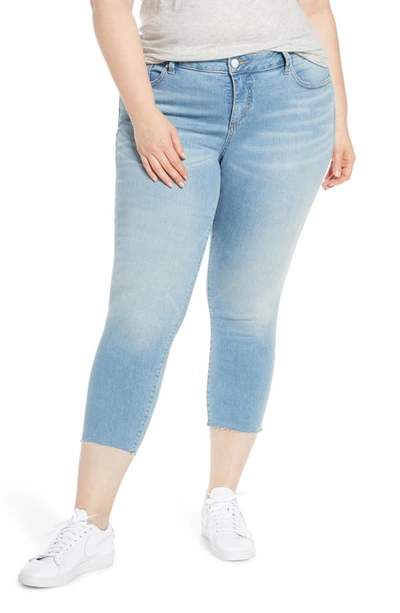 Slink Jeans Raw Hem Crop Skinny Jeans In Catrina