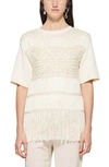 Simkhai 'delphine' Compact Macrame Fringe Top In Ivory