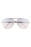 Aire Atmosphere 62mm Gradient Aviator Sunglasses In Gold / Pastel Grad Tint