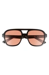 Aire Whirlpool 53mm Aviator Sunglasses In Black