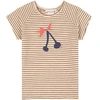 BONPOINT BONPOINT BEIGE CHERRY GRAPHIC ASMAE T-SHIRT,S02GTSKN0205