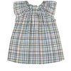 Bonpoint Plaid-check Print Blouse In Blue