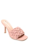 Journee Collection Raquelah Braided Sandal In Rose