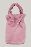 Ganni Occasion Occasion Ruched Top Handle Bag In Light Lilac