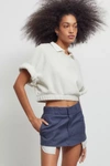 Urban Renewal Remade Dickies Low Rise Mini Skirt In Navy