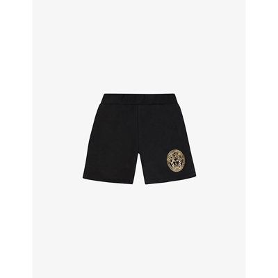 Versace Babies' Medusa-print Stretch-cotton Shorts 3-36 Months In Black