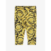 Versace Multi Barocco Graphic-print Stretch-cotton Leggings 6-36 Months 24 Months In Multi