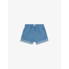 CHLOÉ FLORAL-EMBROIDERED COTTON SHORTS 6 MONTHS-3 YEARS
