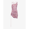 Isa Boulder Reversible Asymmetric Woven Midi Dress In Mars