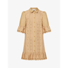 SEE BY CHLOÉ LOGO-EMBROIDERED COTTON MINI DRESS