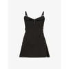 DION LEE LACED BONDED COTTON-BLEND MINI DRESS