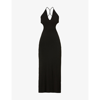 Dion Lee Rope-strap Stretch-jersey Maxi Dress In Black