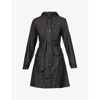 Rains Curve Self-tie Shell Jacket In Black
