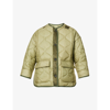 The Frankie Shop Teddy Oversized Quilted-shell Jacket In Moss Green