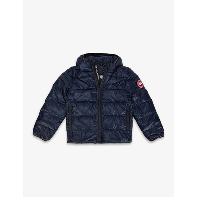 Canada Goose Kids' Crofton Quilted Recycled-nylon Hooded Jacket 2-7 Years In Navy