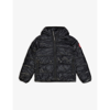 CANADA GOOSE CANADA GOOSE BOYS BLACK KIDS CROFTON QUILTED RECYCLED-NYLON HOODED JACKET 2-7 YEARS,52661380