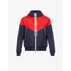 Moncler Bukret Colour-blocked Shell Hooded Jacket In Navy
