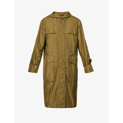 Moncler Hiengu Patch-pocket Shell Coat In Green