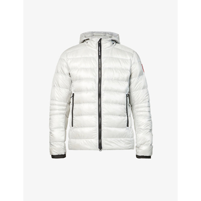 Canada Goose Crofton Padded Recycled-polyamide-down Hooded Puffer Jacket In Silver