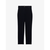 Claudie Pierlot Poupin Tailored Mid-rise Woven Trousers In Noir / Gris