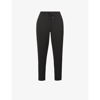 SPANX SPANX ACTIVE WOMEN'S VERY BLACK TAPERED MID-RISE STRETCH-JERSEY JOGGING BOTTOMS,49499989