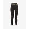 Cordova Signature Ribbed Intarsia Stretch-knit Leggings In Onyx