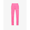 Palm Angels Classic Logo-print Stretch-woven Jogging Bottoms In Fuchsia White