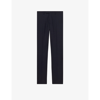 Sandro Formal Classic-cut Virgin-wool Suit Trousers In Bleus
