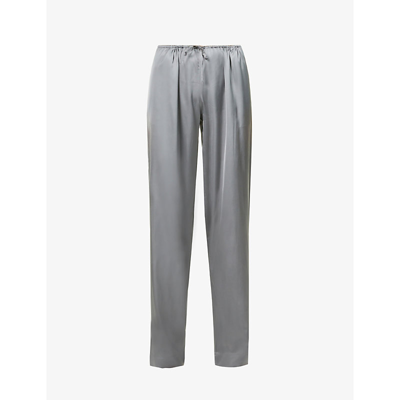 Jacquemus Le Pant Mentalo Wide-leg Mid-rise Crepe Trousers In Dark Grey